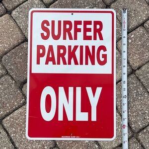 Surfer Parking Only Metal Sign